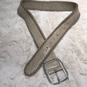 Tan real leather belt